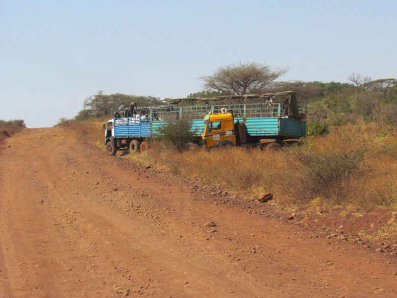 los camiones siguen haciendo de las suyas. Ni aqui nos dejan tranquilos